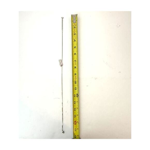 Vintage Christian Dior #2 Pendant Necklace Silver Logo Etched Pink Charm RARE - Picture 5 of 5